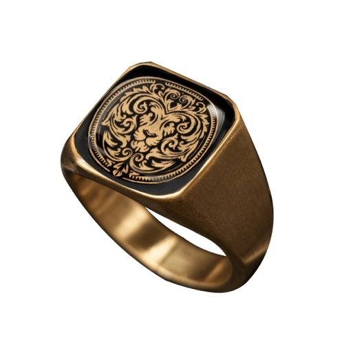 انگشتر مردانه روکش طلا ماه تولد