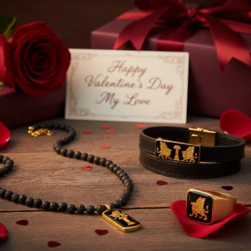 گردنبند، انگشتر و دستبند مردانه شیر دال