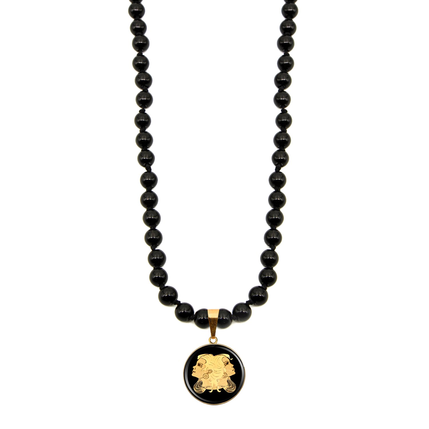 گردنبند بزرگ گرد اونیکس خرداد