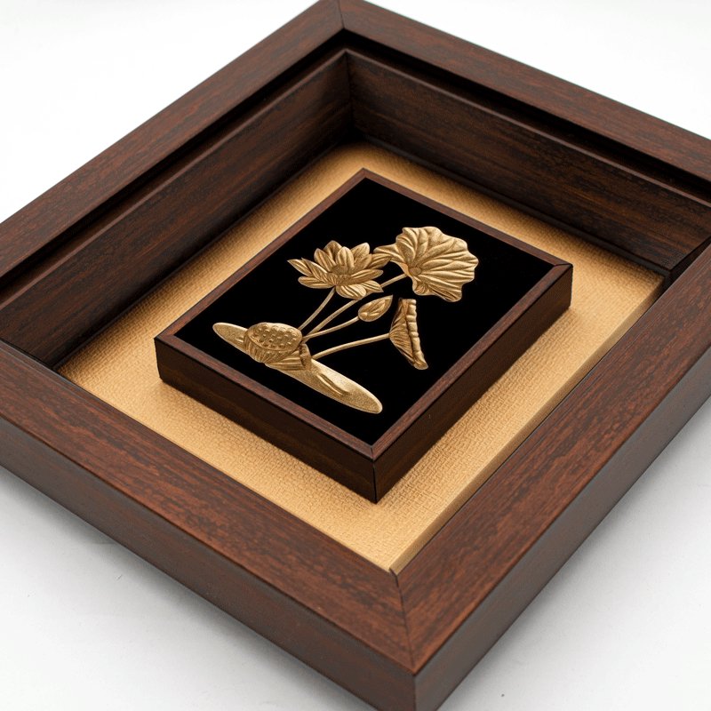 تابلو گل نیلوفر آبی (24*22)