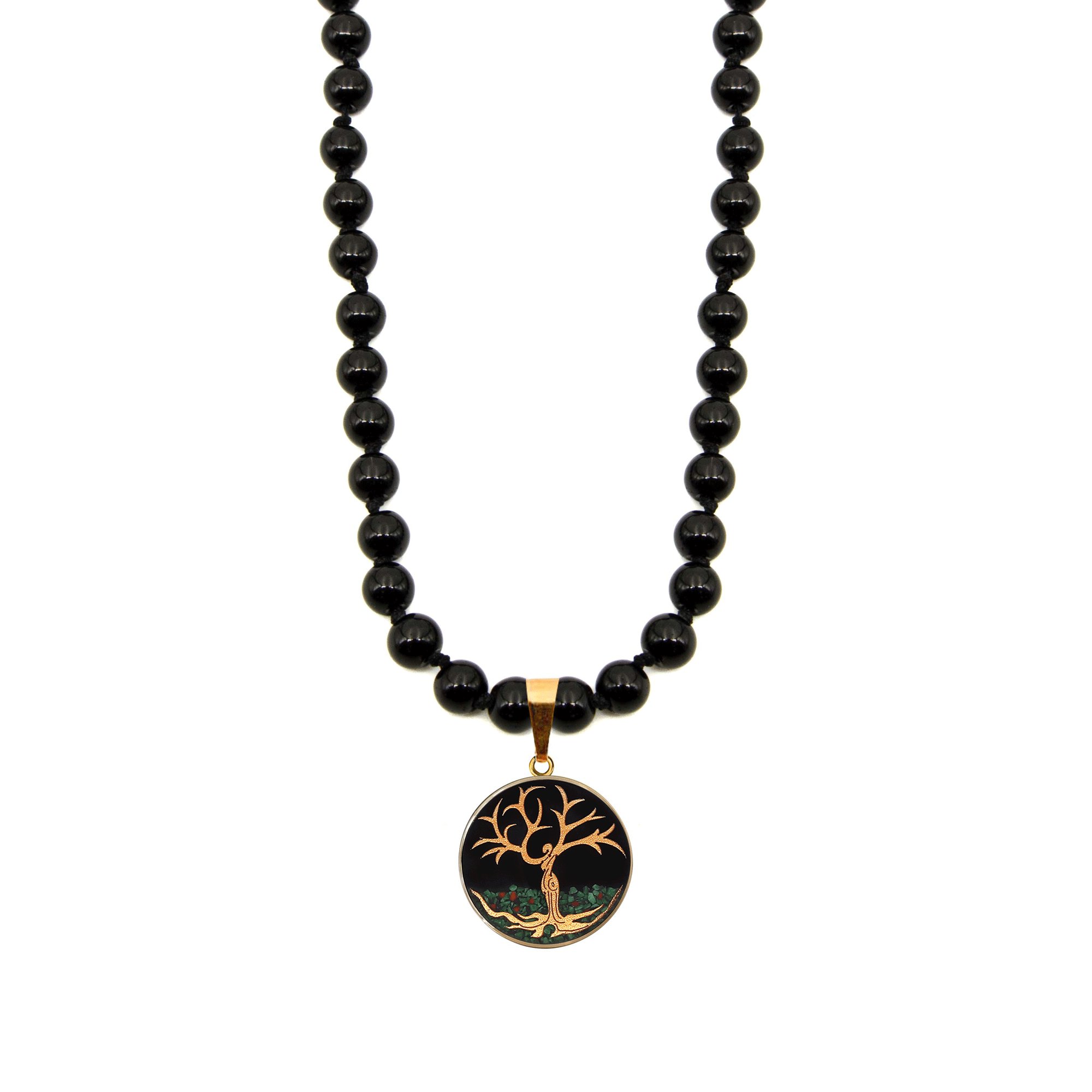 گردنبند بزرگ گرد اونیکس درخت زندگی
