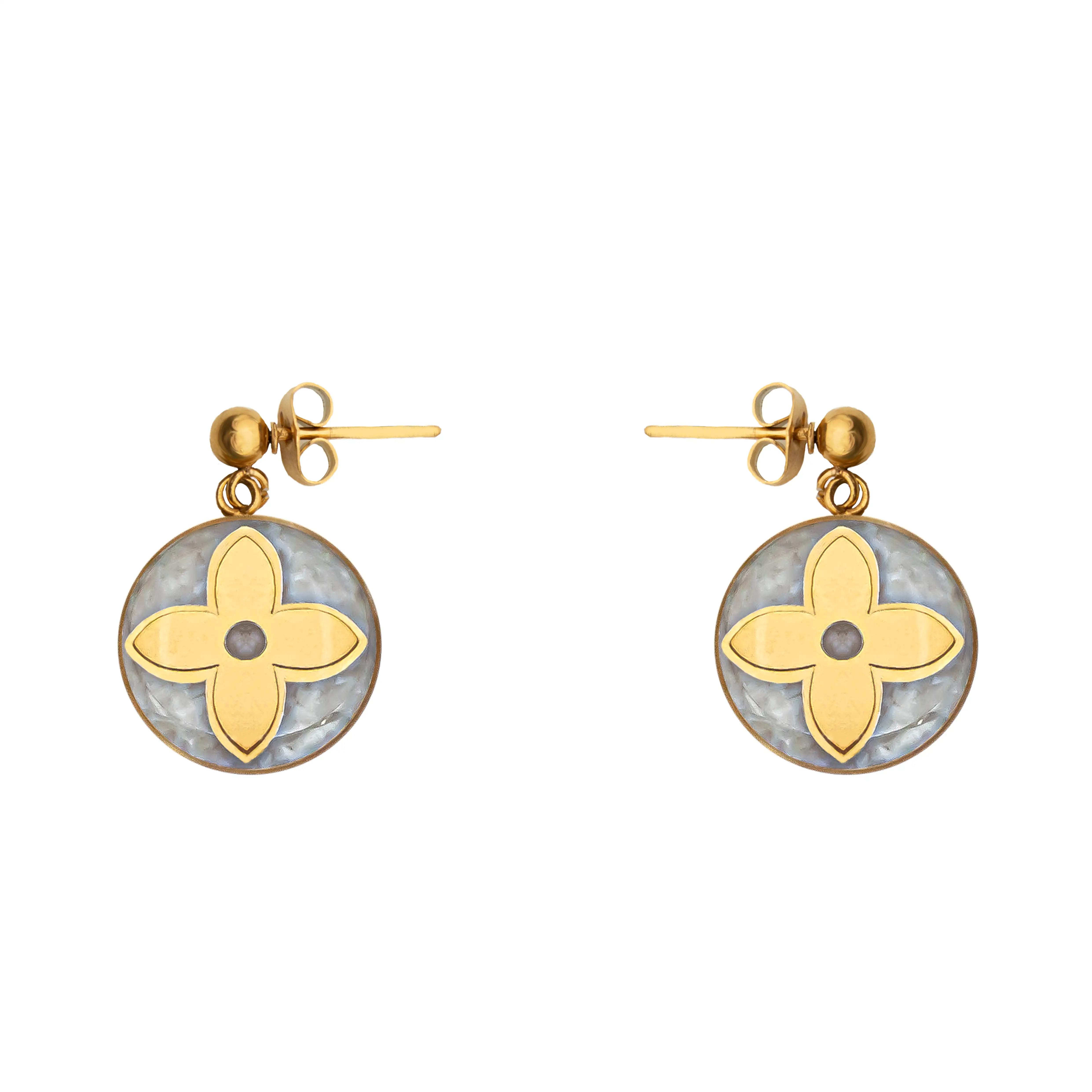 گوشواره گرد صدف والا