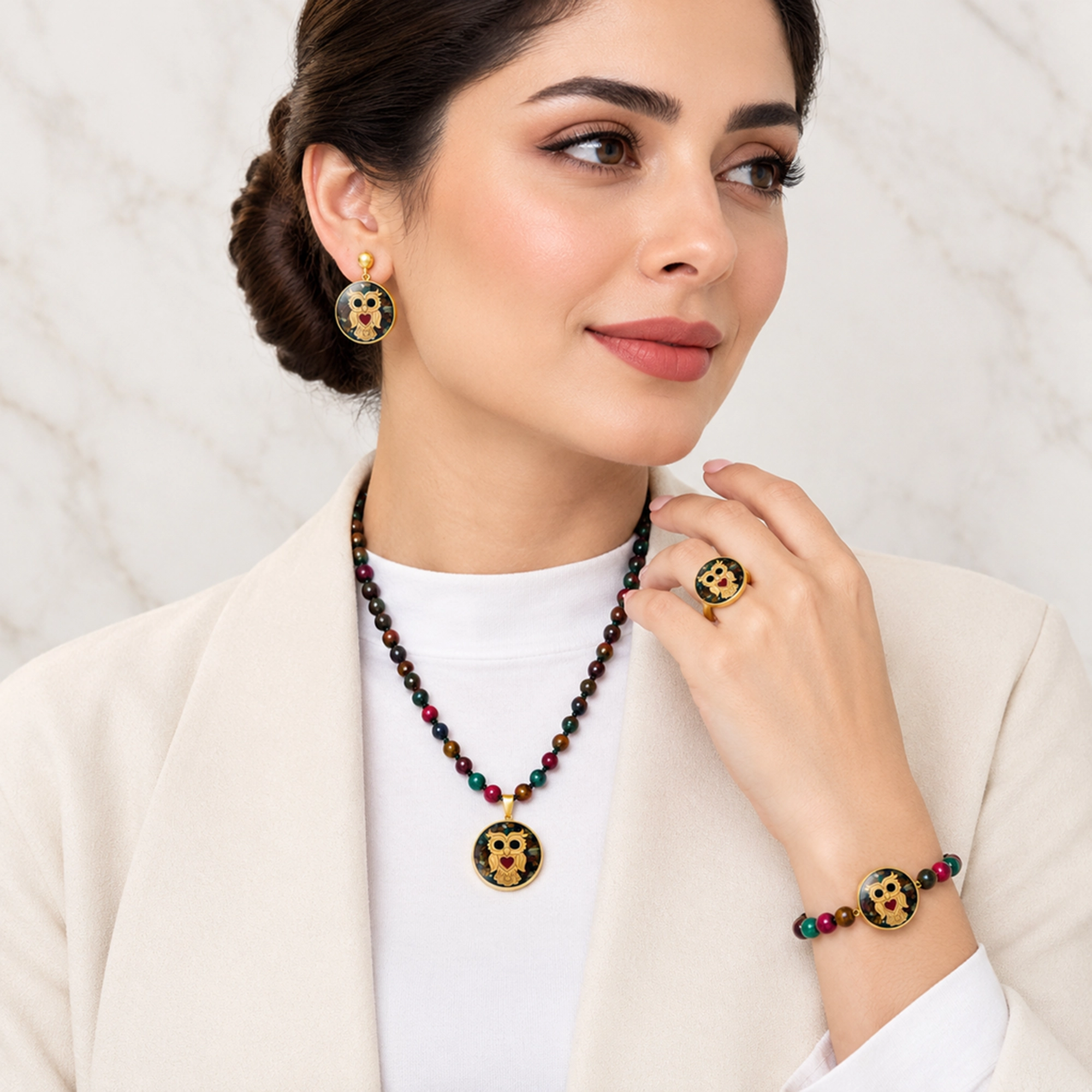 سرویس زنانه تایگر رنگی جغد