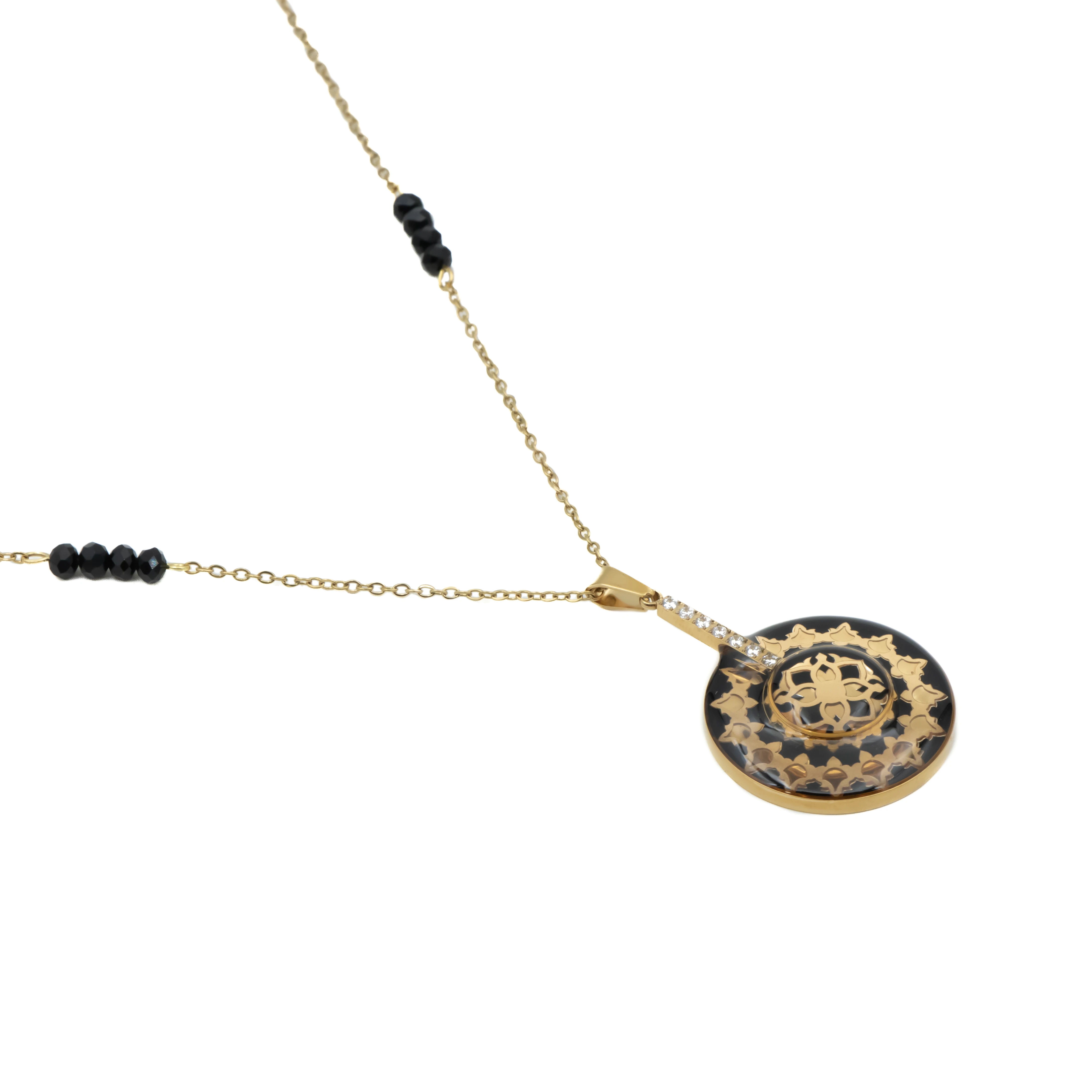 گردنبند گرد نگین دار انیکس اسلیمی