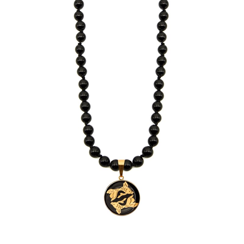 گردنبند بزرگ گرد اونیکس اسفند