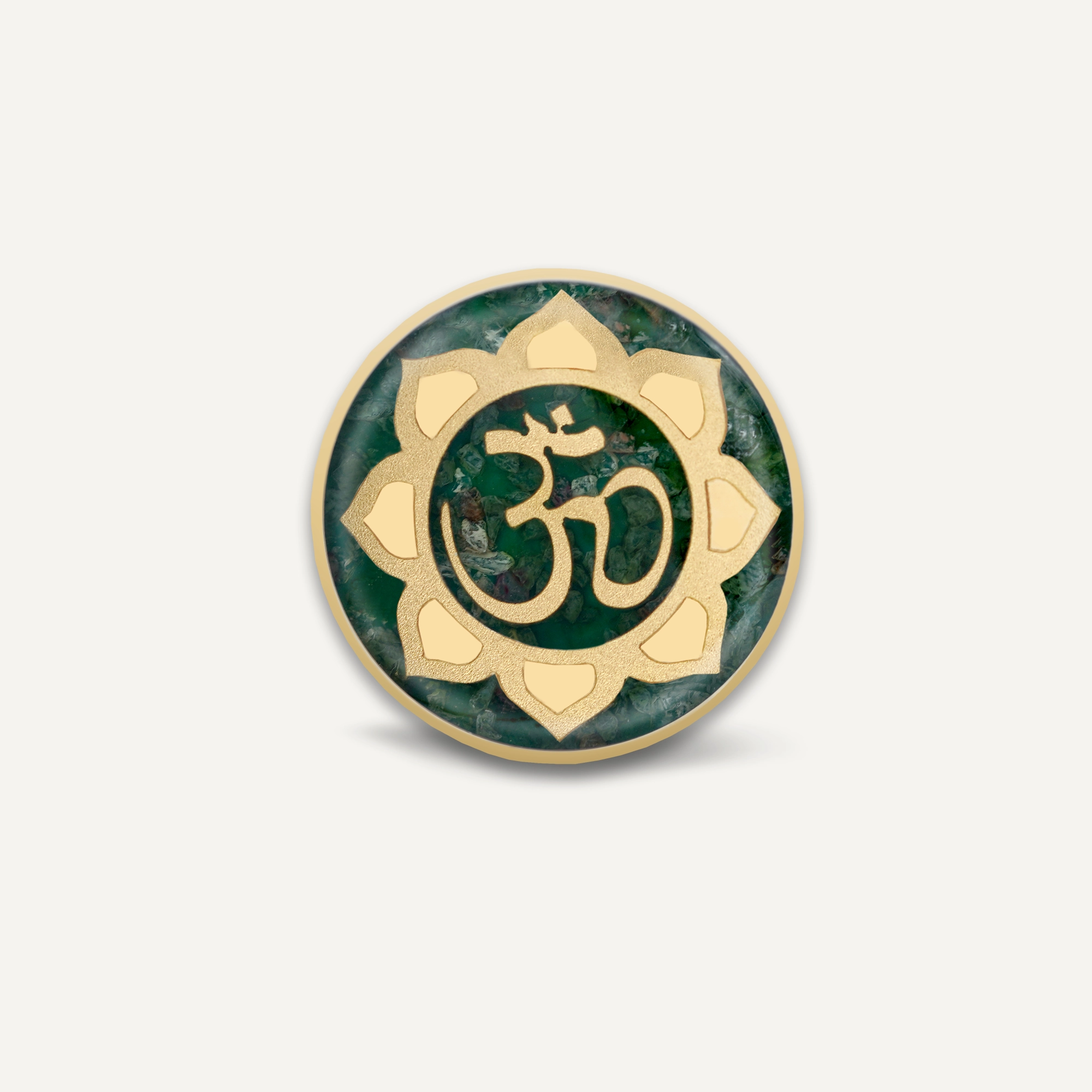 انگشتر گرد عقیق سبز ام