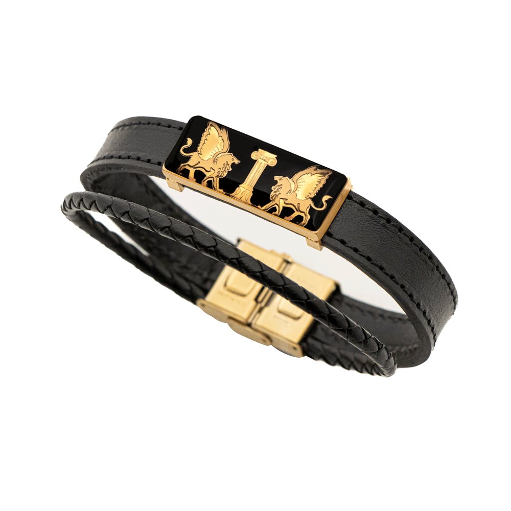 دستبند چرم مستطیل شیردال