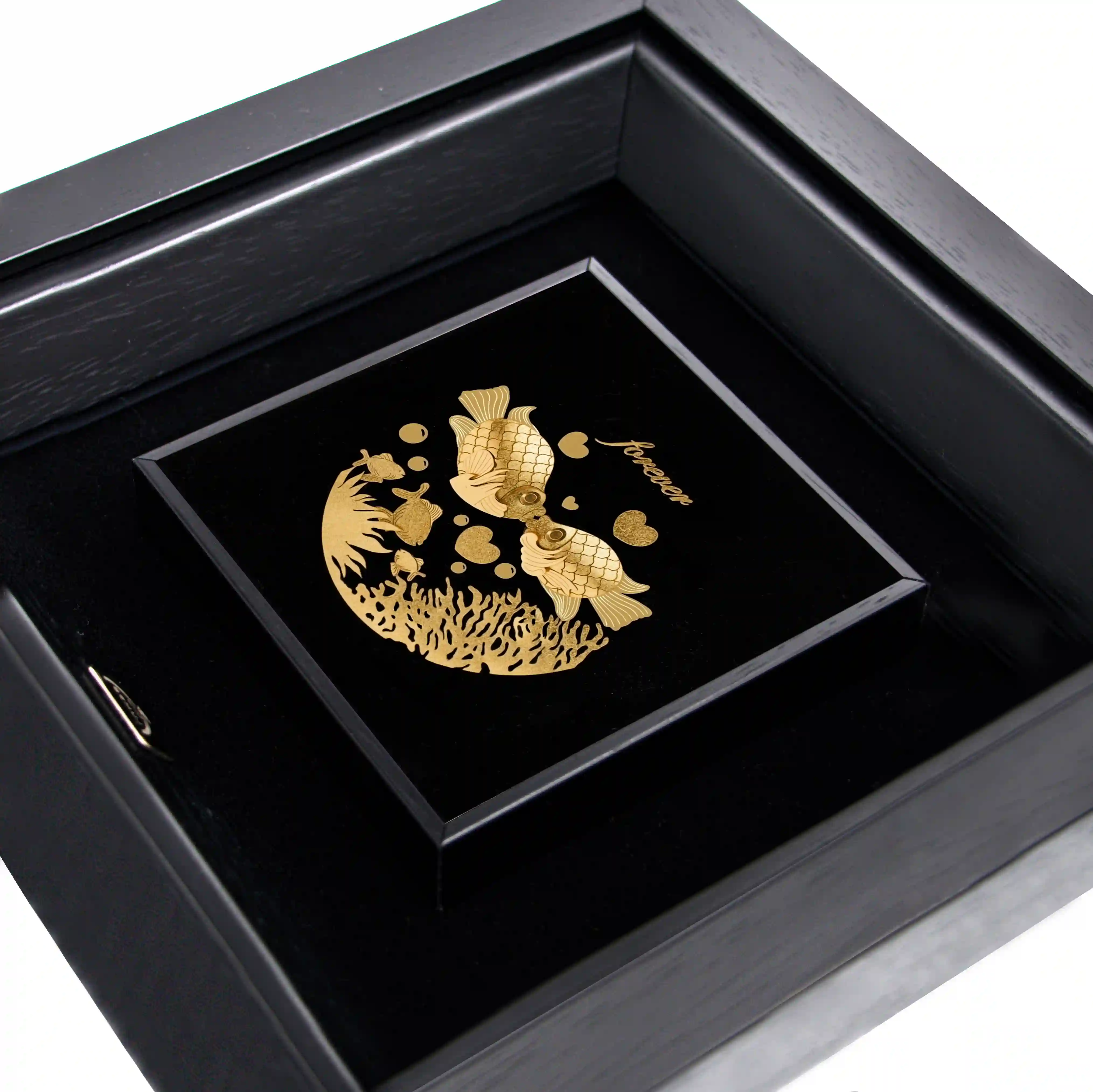 تابلو دو ماهی عاشق (24*24)