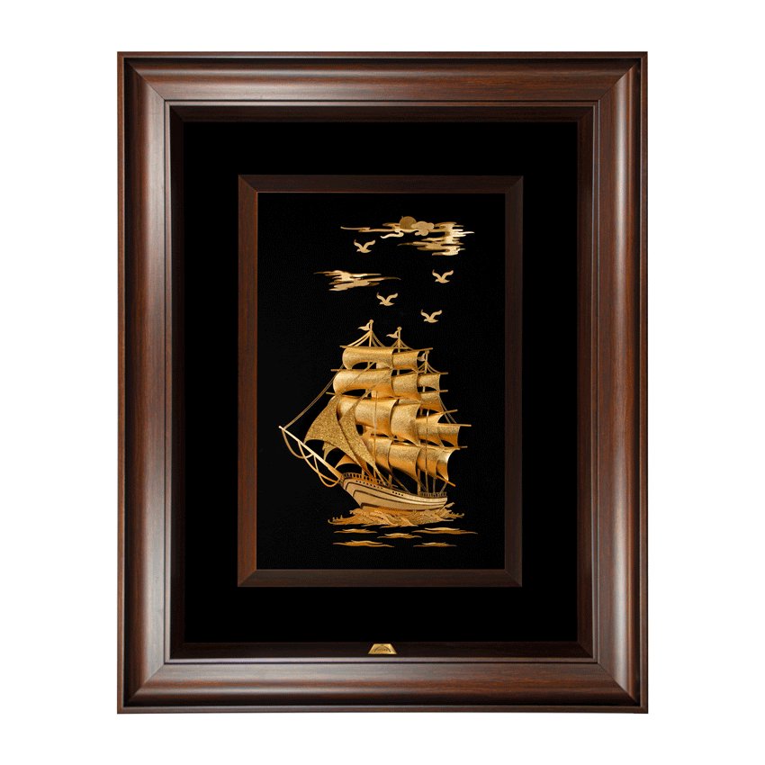 تابلو کشتی چند بادبان عمودی (55*69)