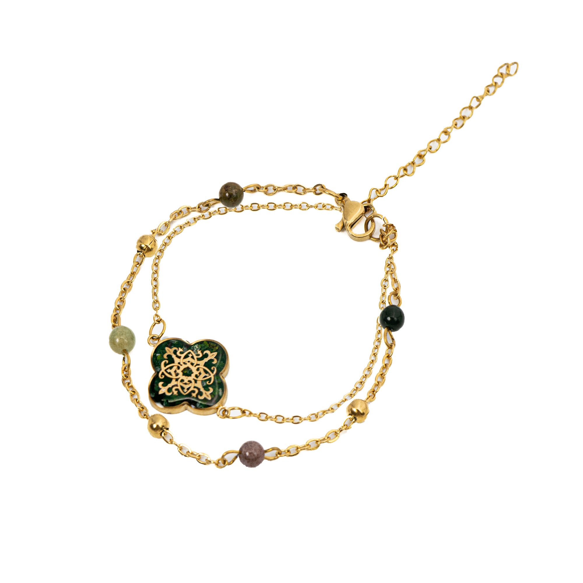 ست ونکلیف عقیق سبز ترنج