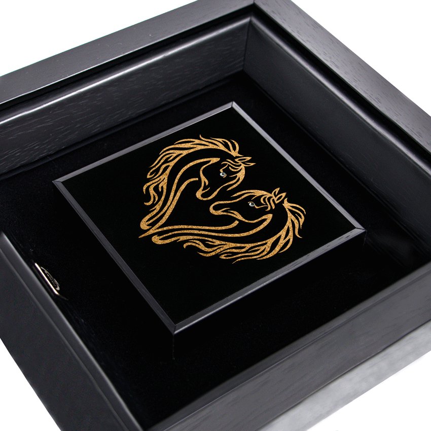 تابلو دو اسب عاشق (24*24)