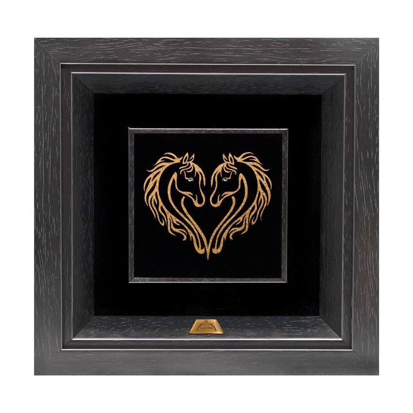 تابلو دو اسب عاشق (24*24)