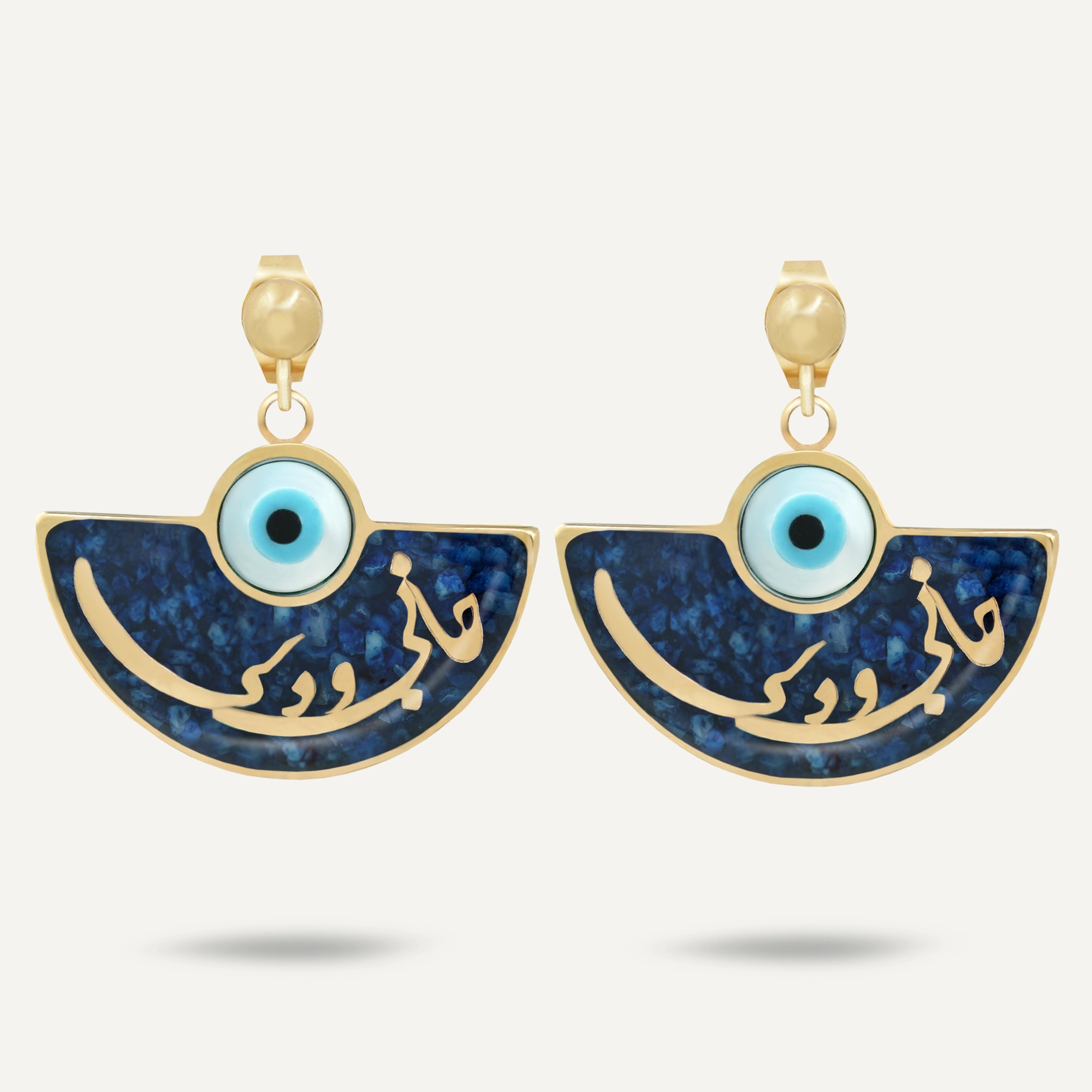 گوشواره نیم دایره چشم نظر جانی و دلی