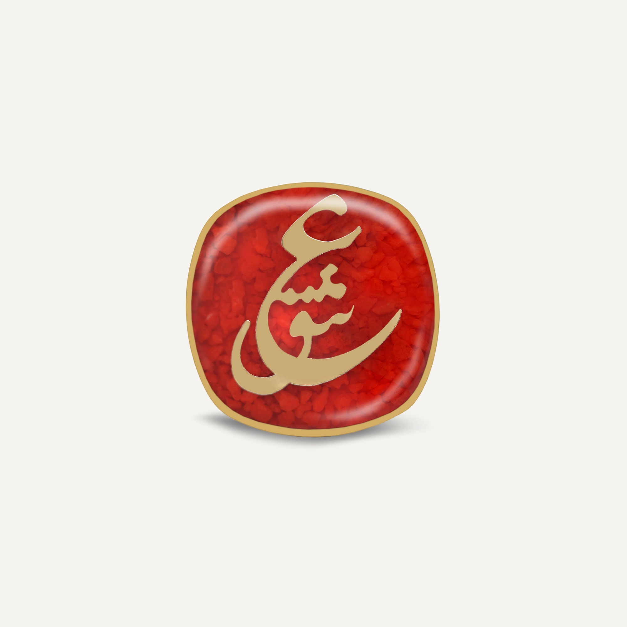 انگشتر مربع مرجان عشق
