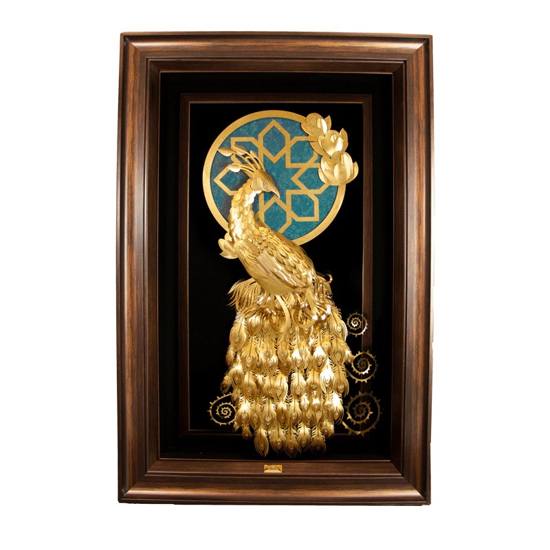 تابلو طاووس ایستاده اسلیمی