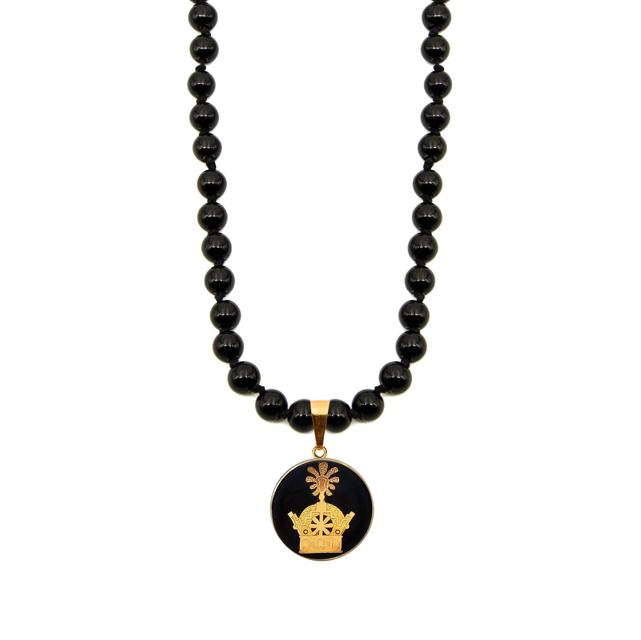 گردنبند بزرگ گرد اونیکس تاج