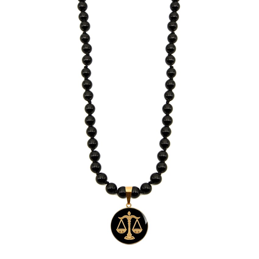 گردنبند بزرگ گرد اونیکس مهر