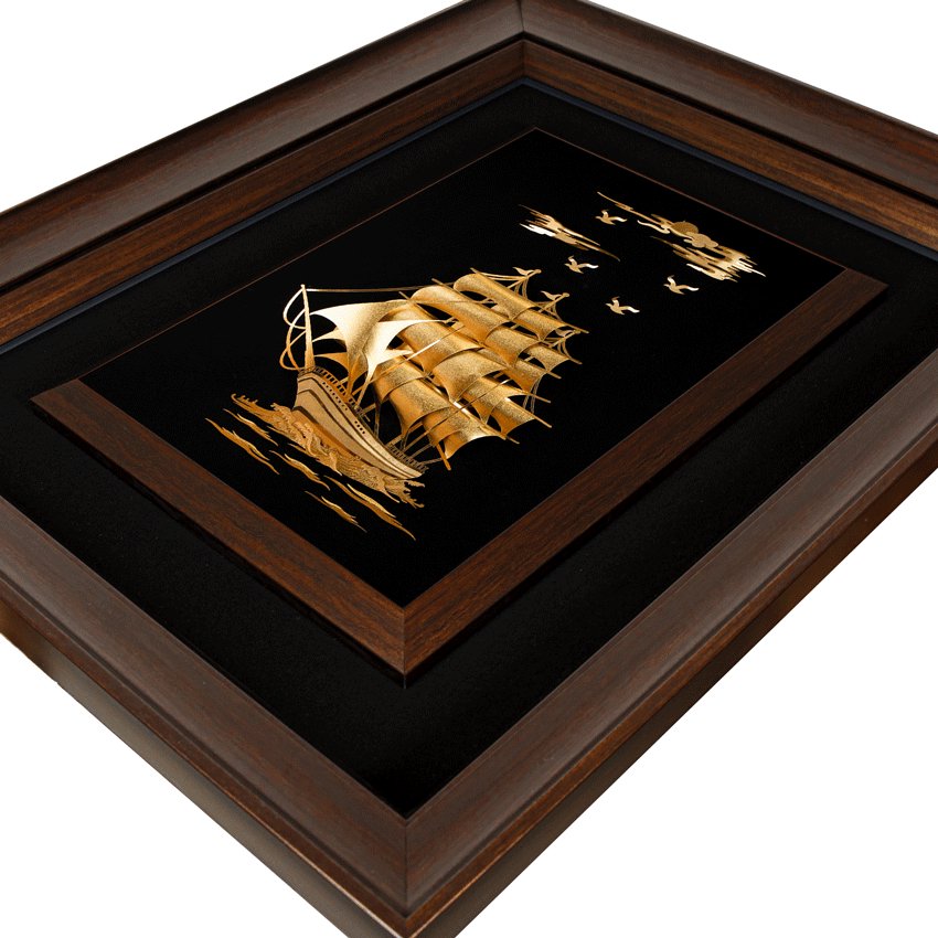 تابلو کشتی چند بادبان عمودی (55*69)