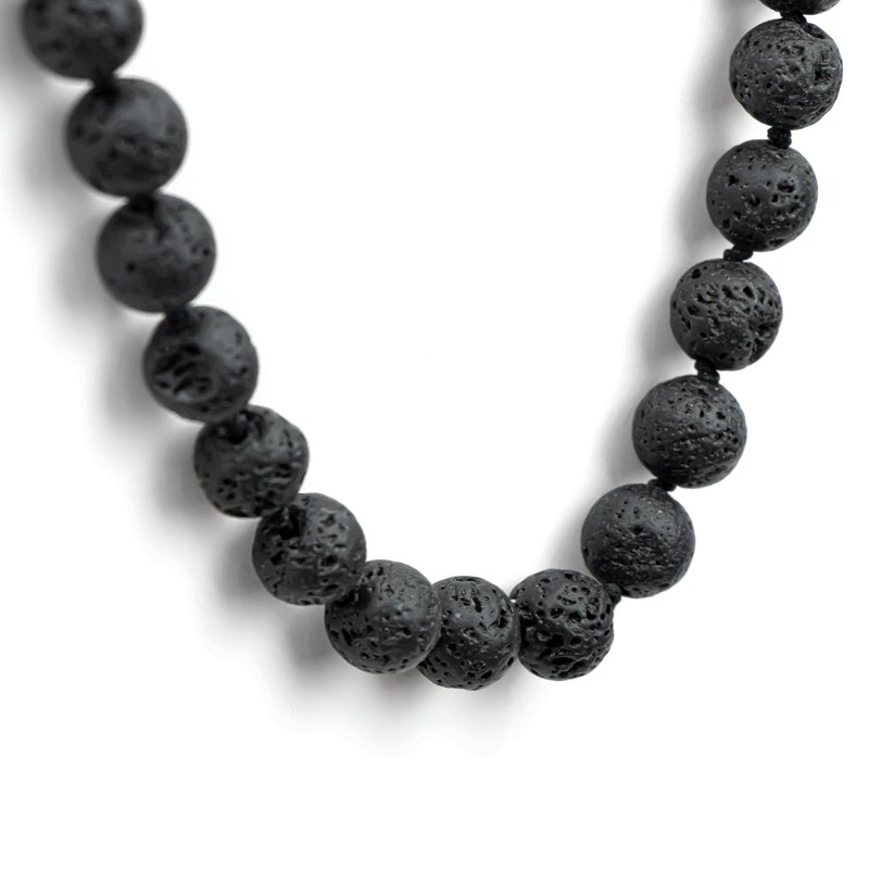 گردنبند سنگ لاوا مستطیل اونیکس فروهر