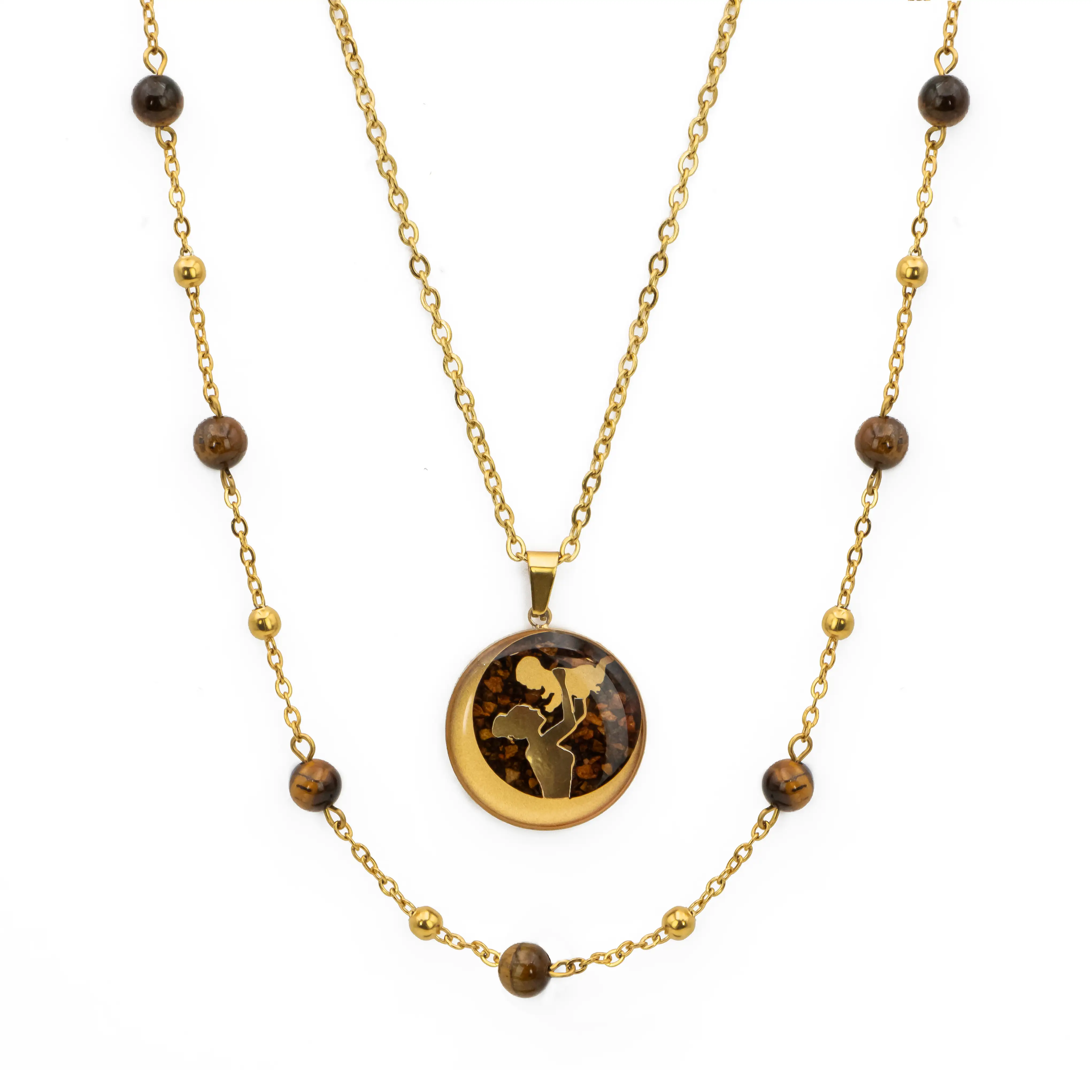 گردنبند گرد مادر و ماه