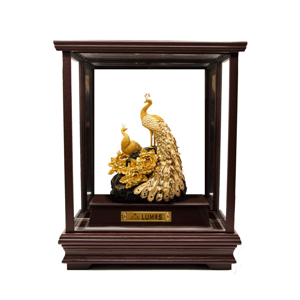 تندیس طاووس نشسته براق