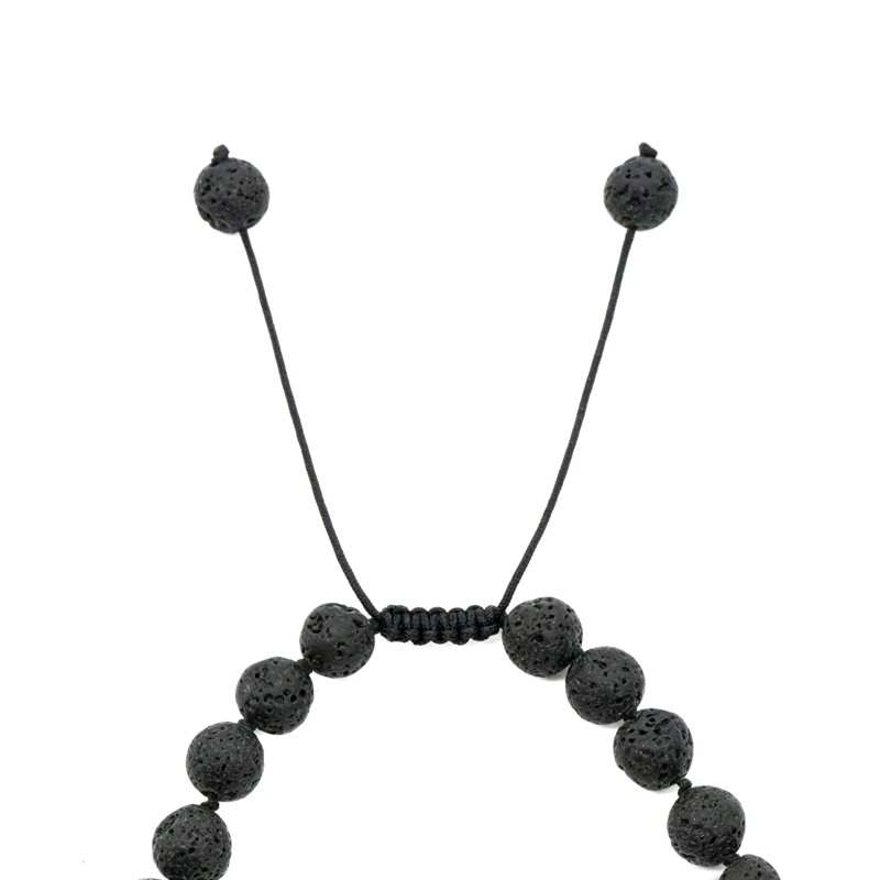 گردنبند سنگ لاوا مستطیل اونیکس فروهر