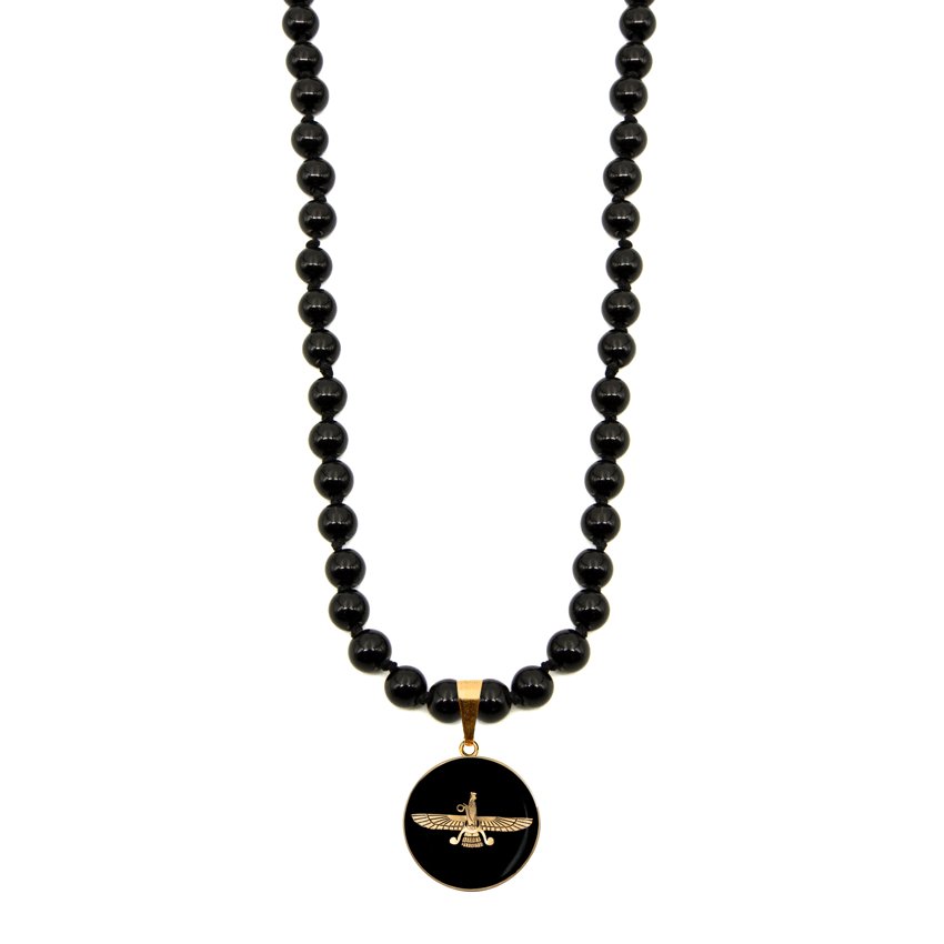 گردنبند بزرگ گرد اونیکس فروهر