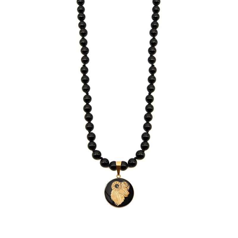 گردنبند بزرگ گرد اونیکس فروردین