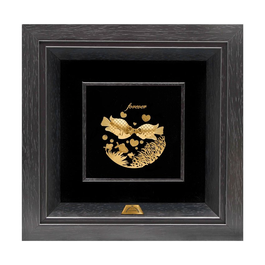 تابلو دو ماهی عاشق (24*24)