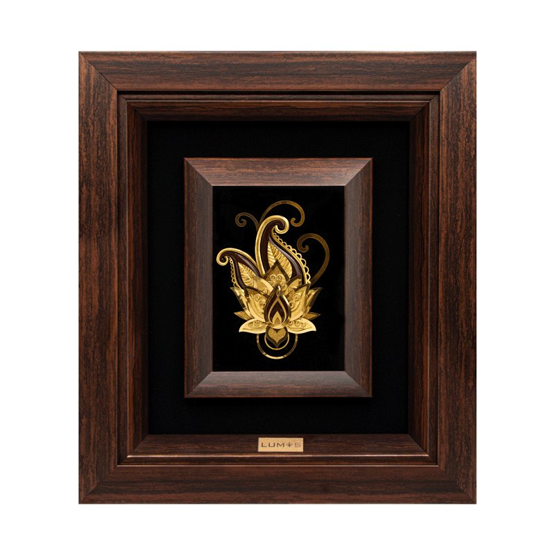 تابلو گلبرگ و ترمه (34*30)