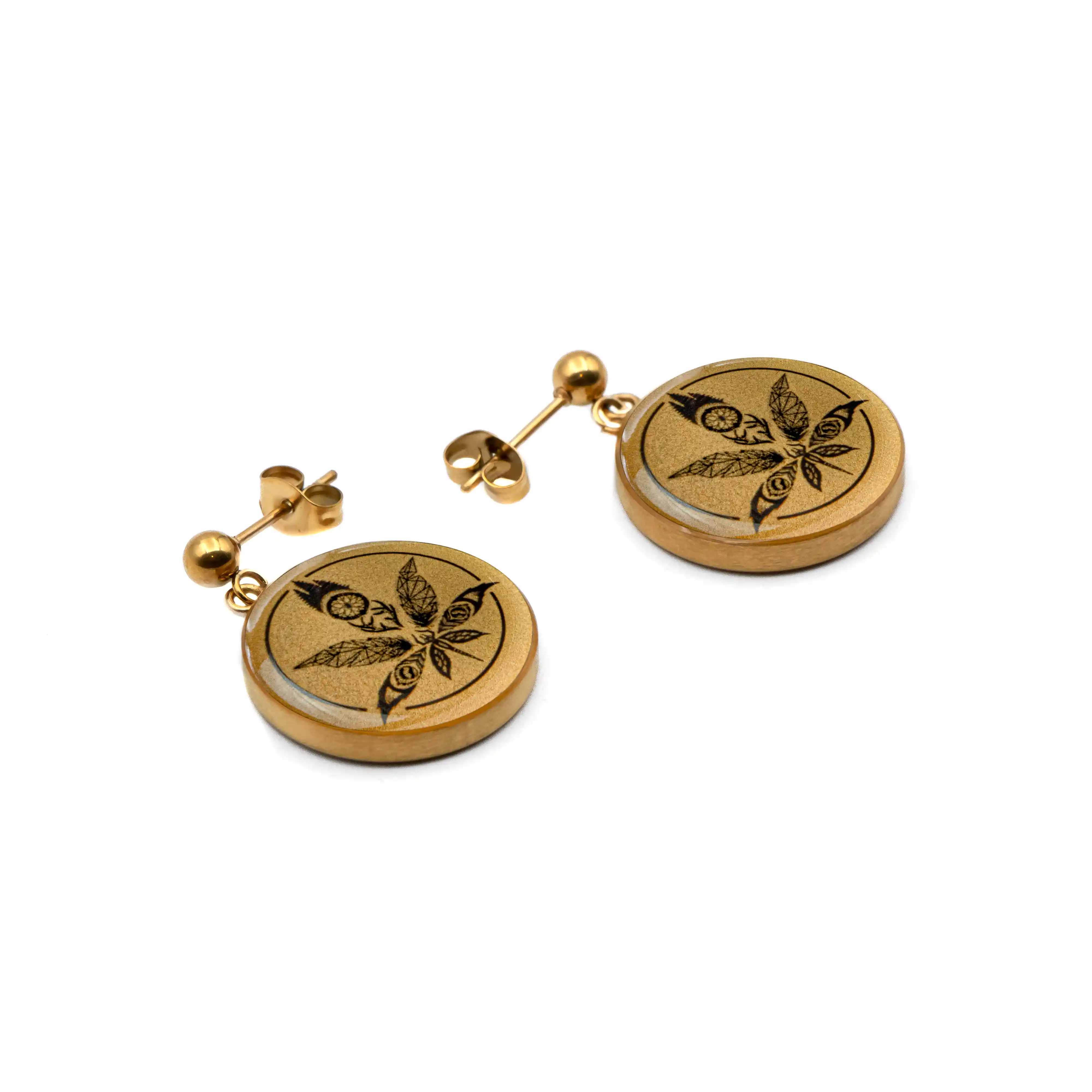 گوشواره گرد طلایی آراوا