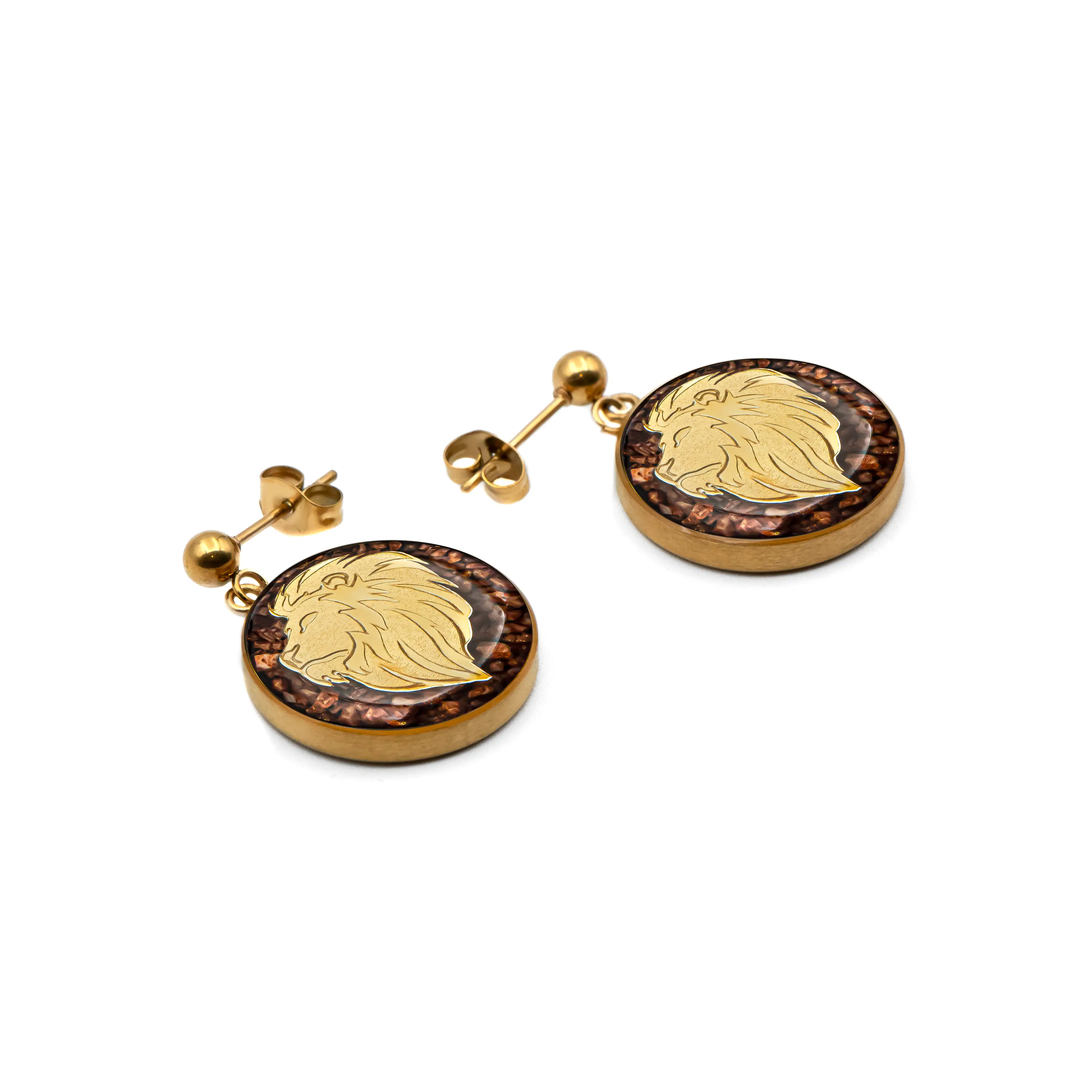 گوشواره گرد دلربا آجری مرداد (طرح 2)